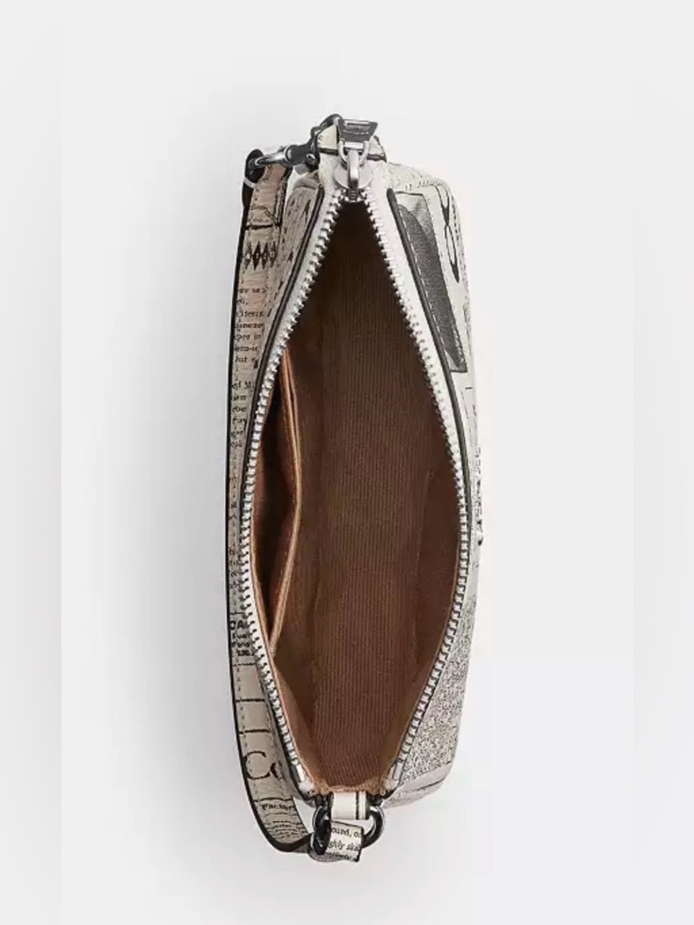 Limited Edition Coach Newspaper Print Shoulder Bag in Cream and Black - Picture 3 of 4